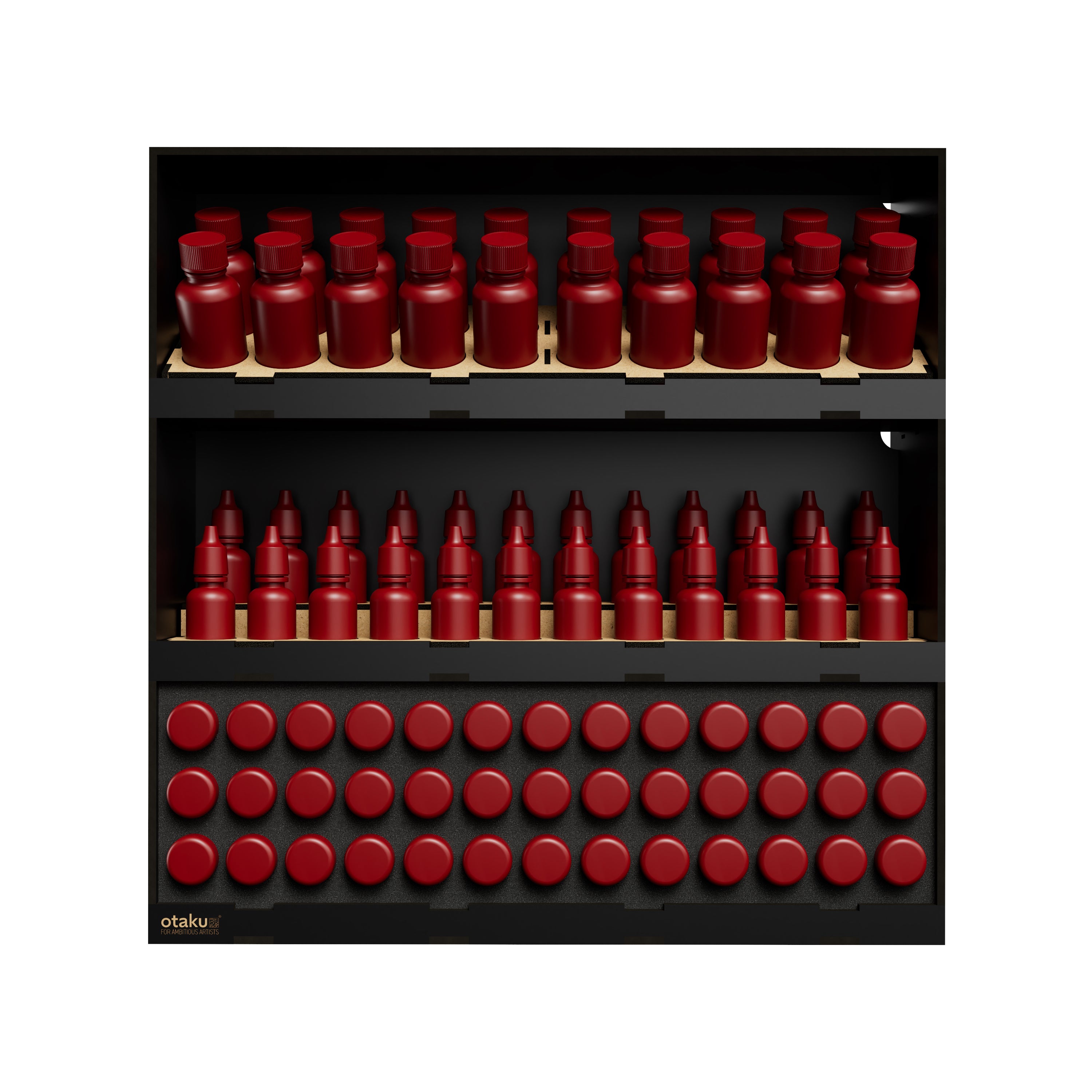 one. shelf: "Der Künstler" mit Farben