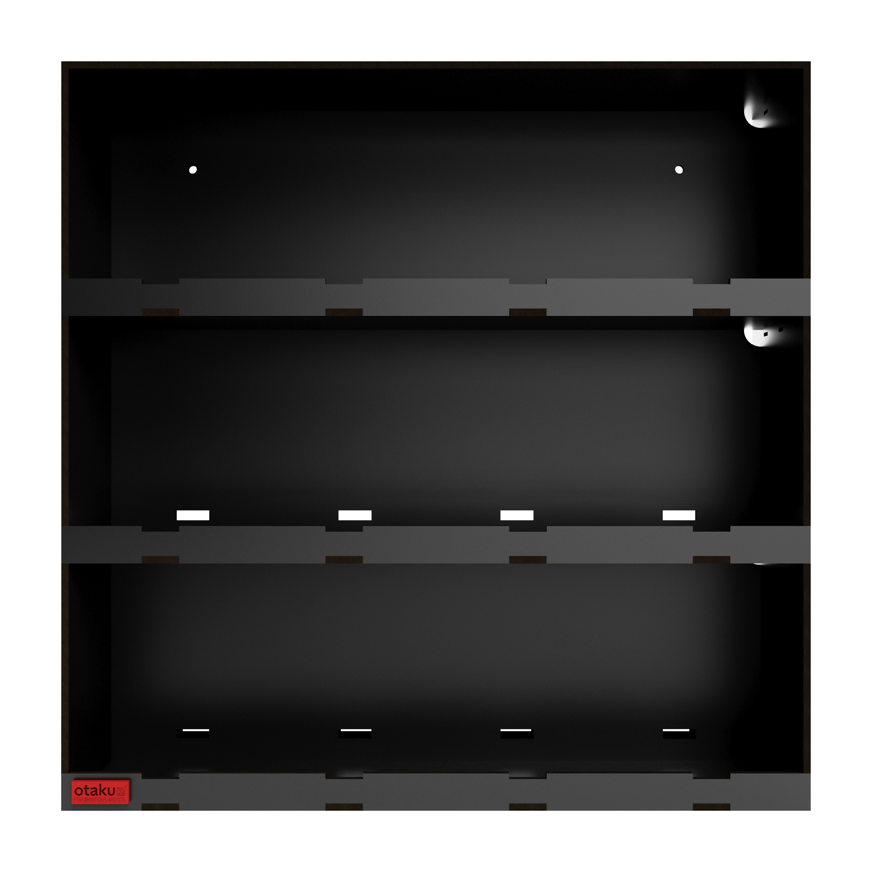 one. shelf: frontal